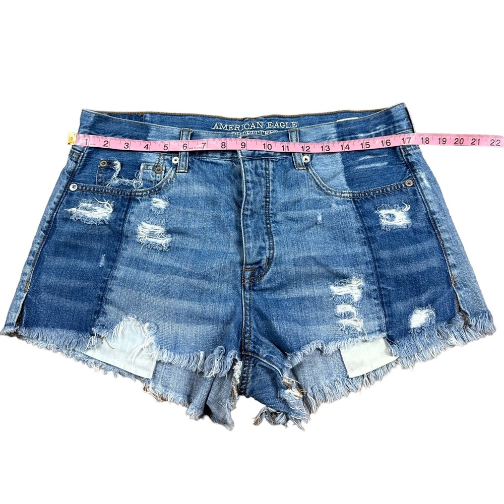 AMERICAN EAGLE OUTFITTERS: Vintage Hi-Rise Festival Denim Shorts- Size 12 - Picture 9 of 14